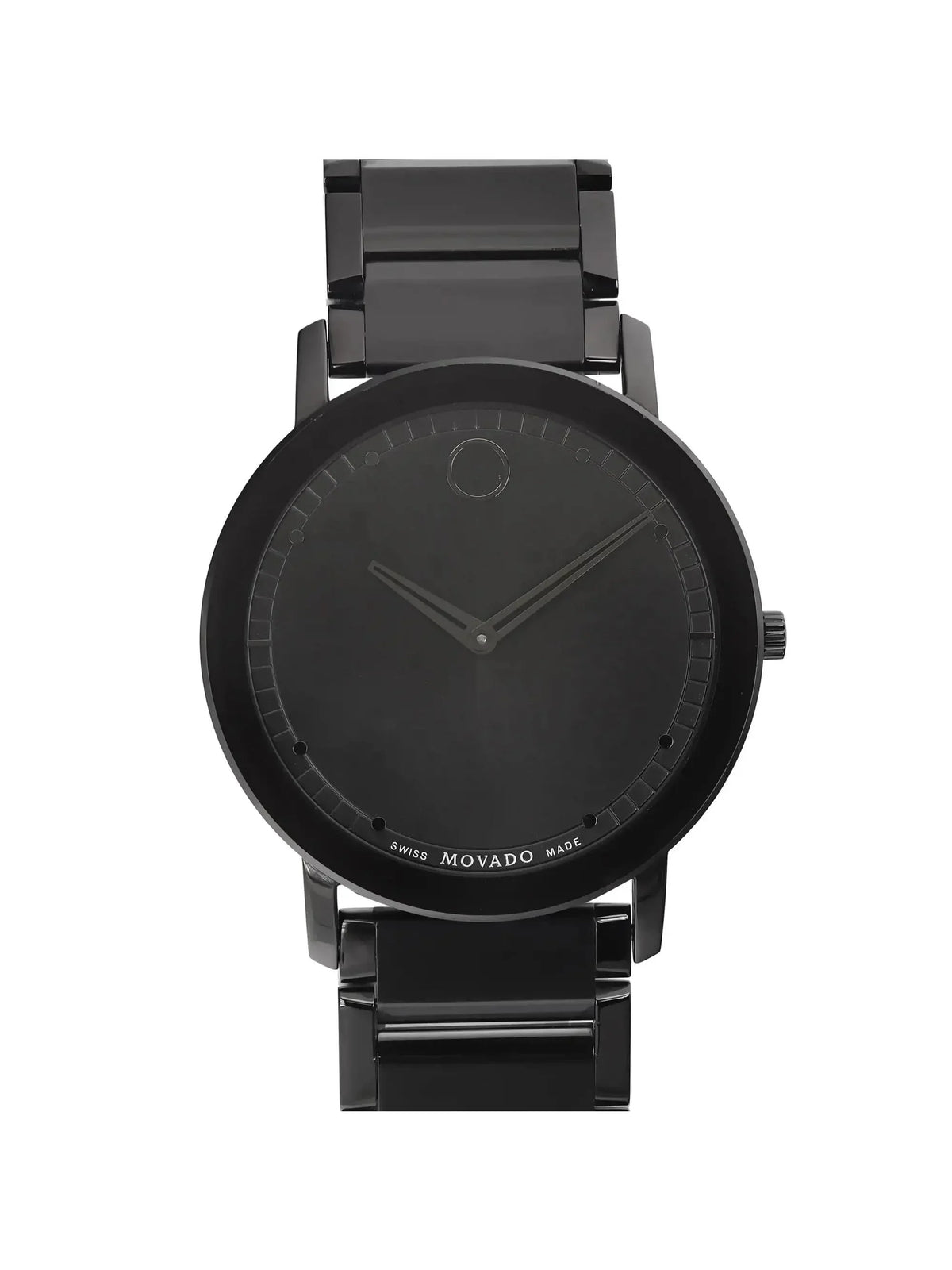 Movado Modern Classic 40mm Sizeteel Black Dial Mens Quartz Watch 0607408