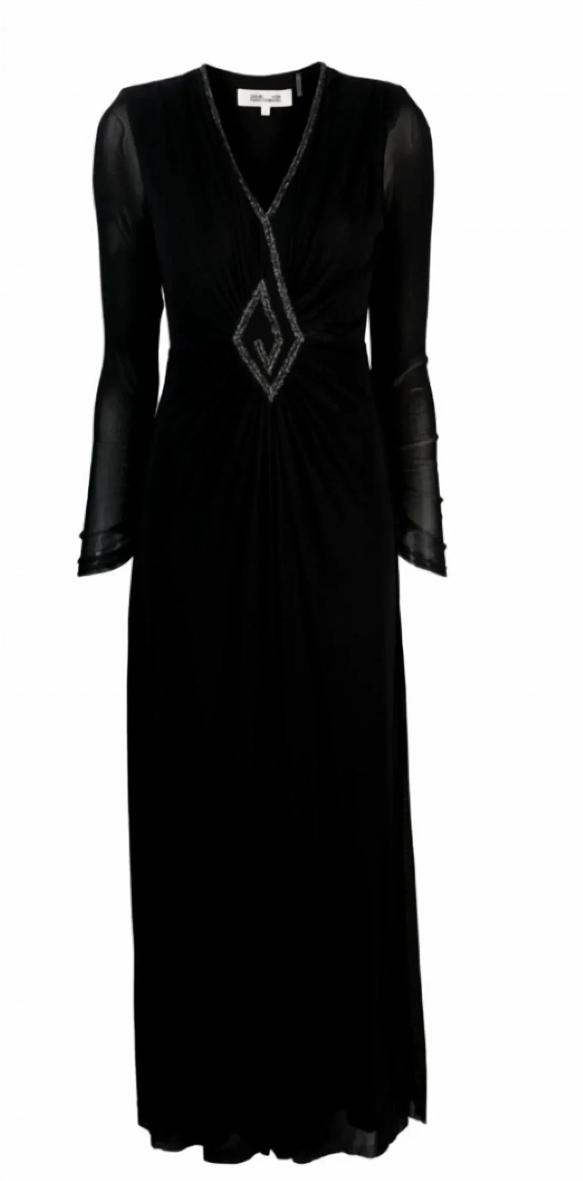 Women's Diane Von Furstenberg Evening Sizeize Size Sizetraight Gown Black
