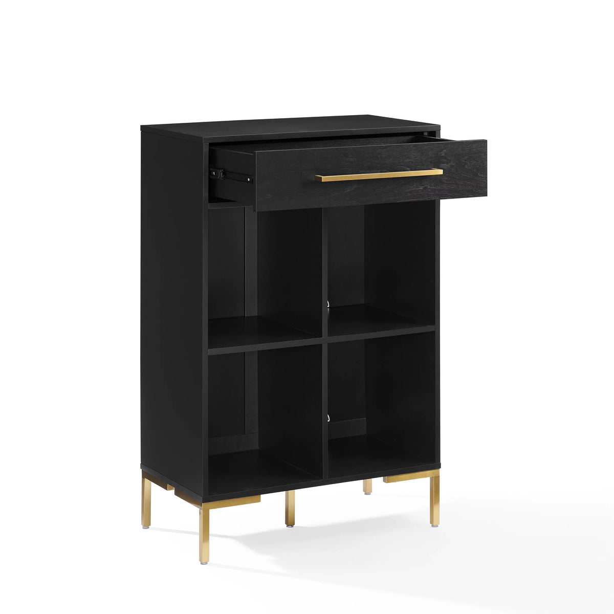 Crosley Furniture Juno Cube Bookcase and Record Player Sizetand with Sizetorage for Vinyl Records