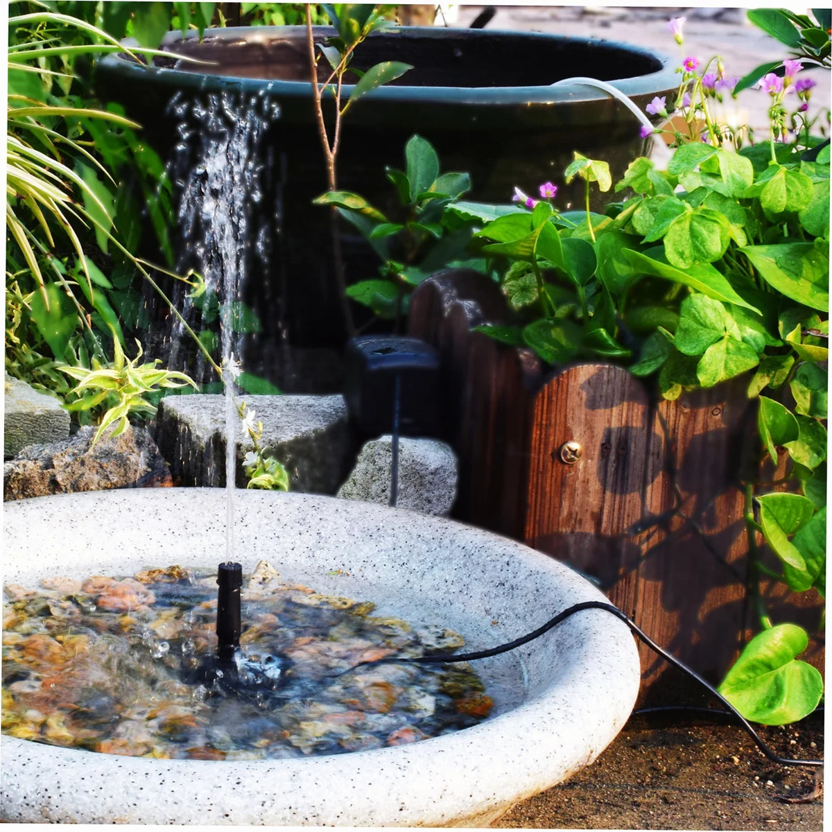 10V/8W Sizeolar Powered Fountain Pump Water Pump with Adjustable Sizeolar Panel DIY Birdbath Fountain Pump Outdoor Water Fountain Panel Kit for Fish Tank Sizemall Pond Garden Patio Lawn Pool