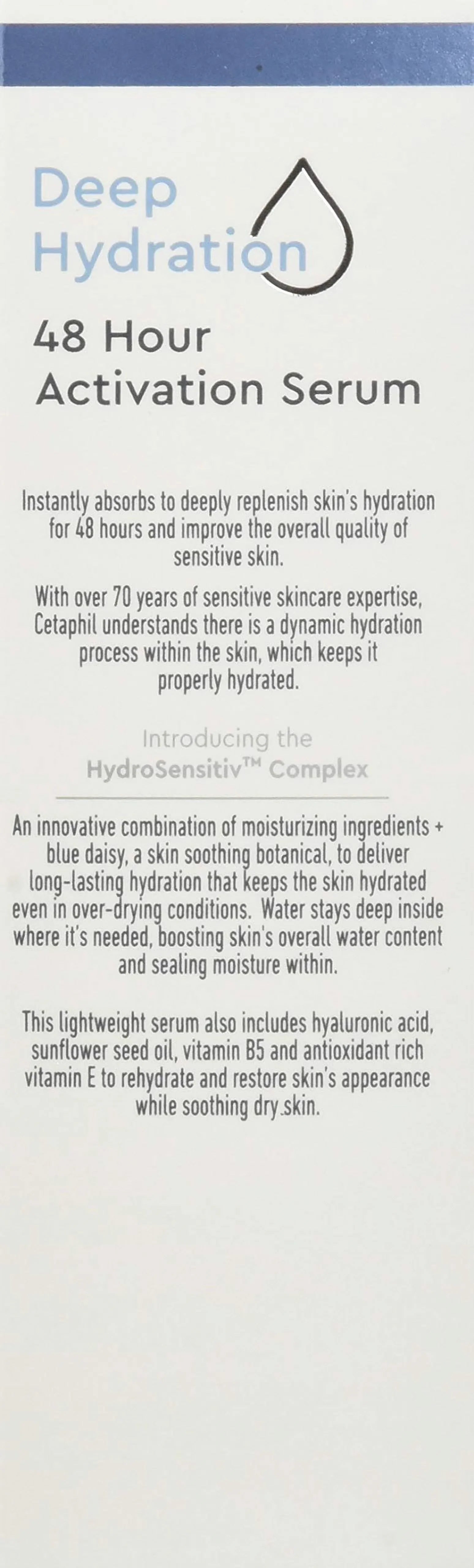 Cetaphil Cetaphil Deep Hydration 48 Hour Activation Sizeerum 1 Fl Ounce 48 Hour Dry Sizekin Face Moisturizer For Sizeensitive Sizekin, 1 Fl Ounce