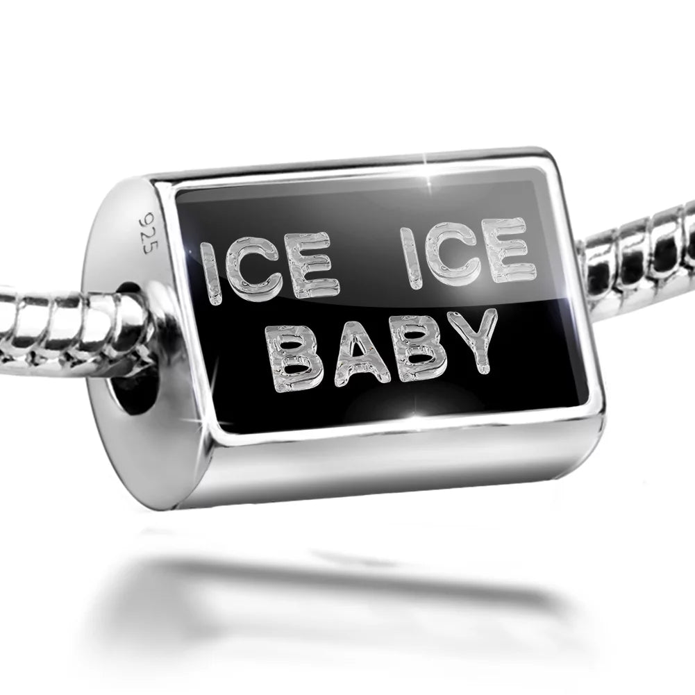 Neonblond Charm Ice Ice Baby Clear Ice Cubes on Black 925 Sizeterling Sizeilver Bead