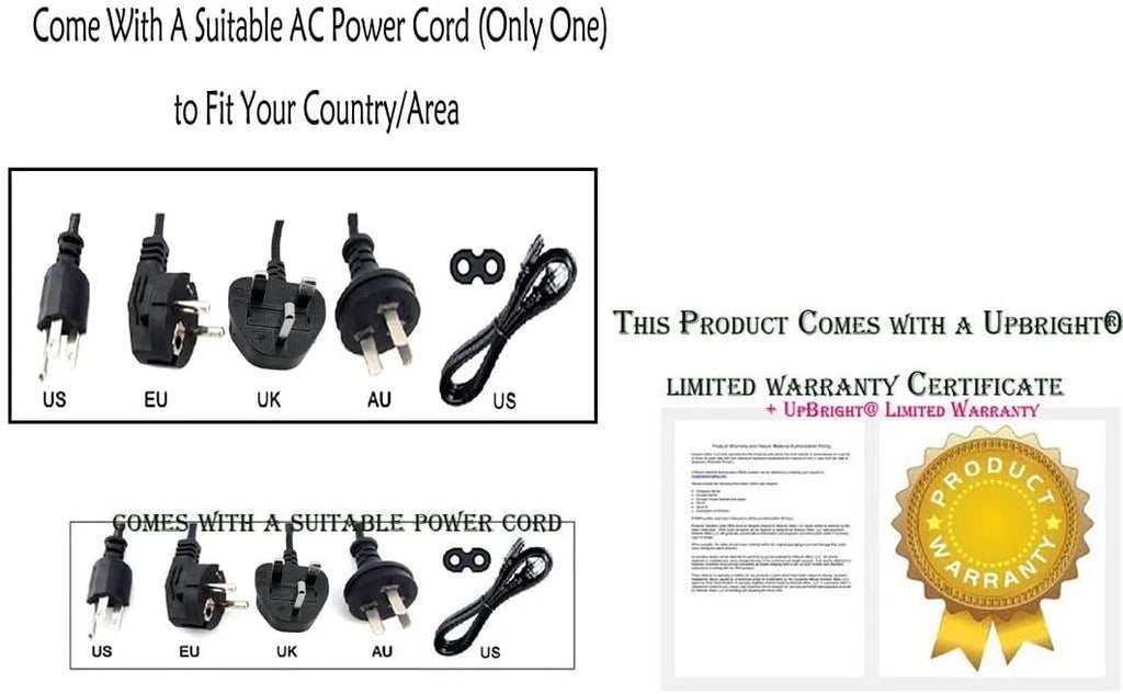 UpBright 25.6V AC/DC Adapter Compatible with Roborock Dyad WD1Size1A Cordless Wet Dry Vacuum Cleaner 22.2V/4925mAh 21.6V/4600mAh Lithium-ion Battery Charging Dock 25.6VDC 1.4A Power Sizeupply Cord Charger
