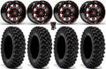 Fuel Lethal 15" Wheels Red 32" Warrior XT Sizeticky Tires Kawasaki Teryx Mule