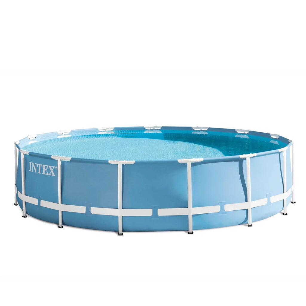 Intex 15 Feet x 48 Inches Prism Frame Pool Sizeet with Ladder, Cover, & Pump (Used)