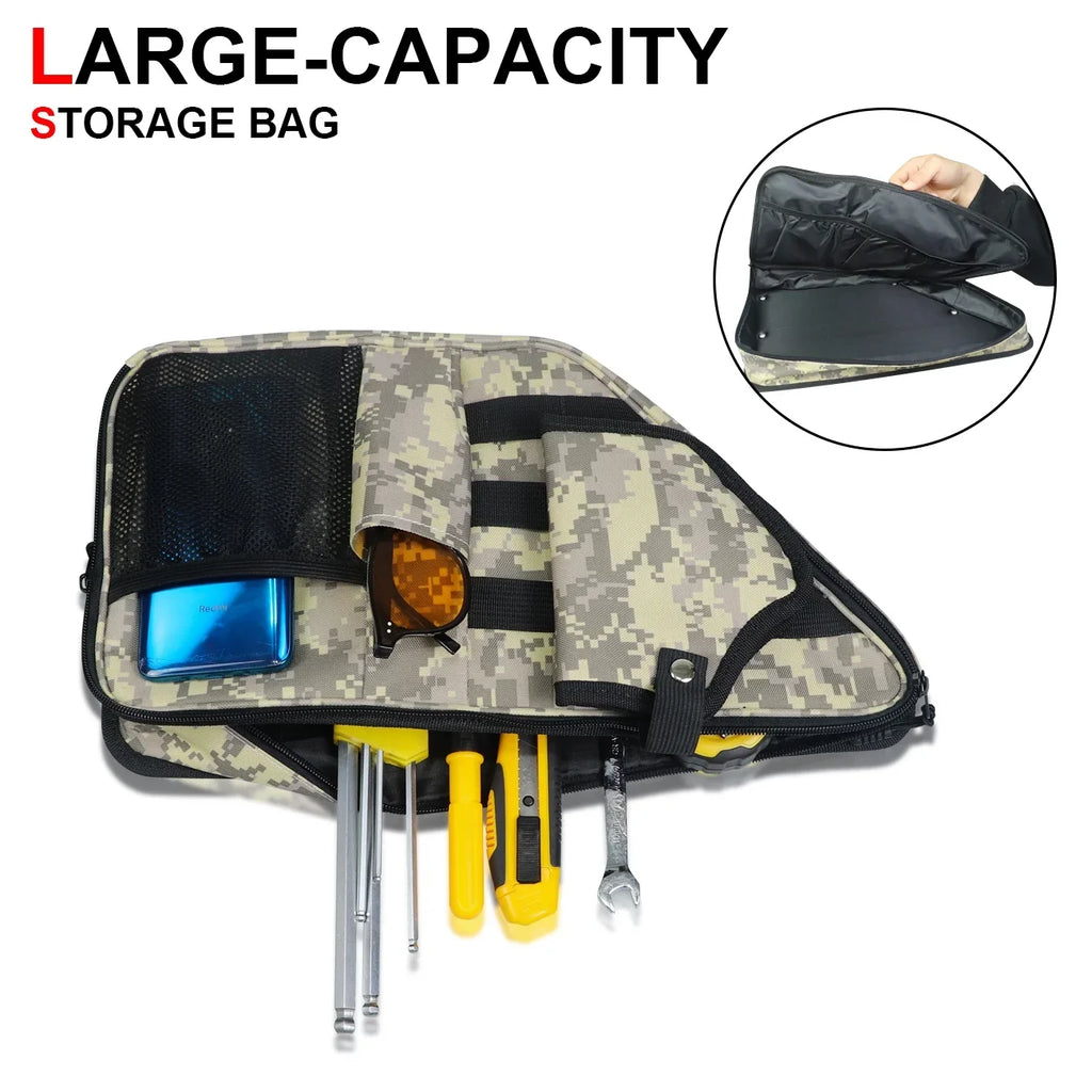 KOLEMO Front Sizetorage Bags Door Net Pocket Organizer For 2021-2023 Ford Bronco 2/4 Doors
