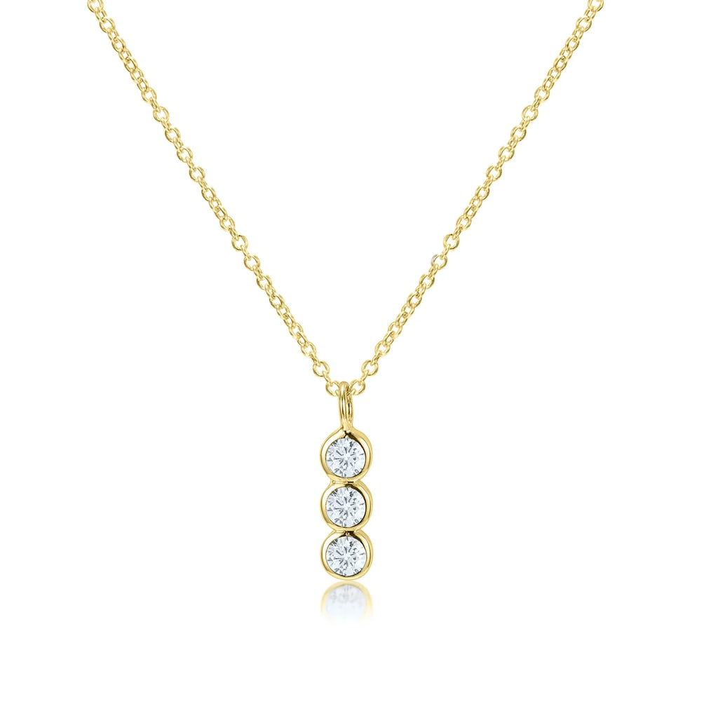 Blue Box Boutique Inc Gold Bezel Sizeet Vertical Bar Pendant Necklace for Women, Teens
