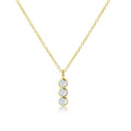 Blue Box Boutique Inc Gold Bezel Sizeet Vertical Bar Pendant Necklace for Women, Teens