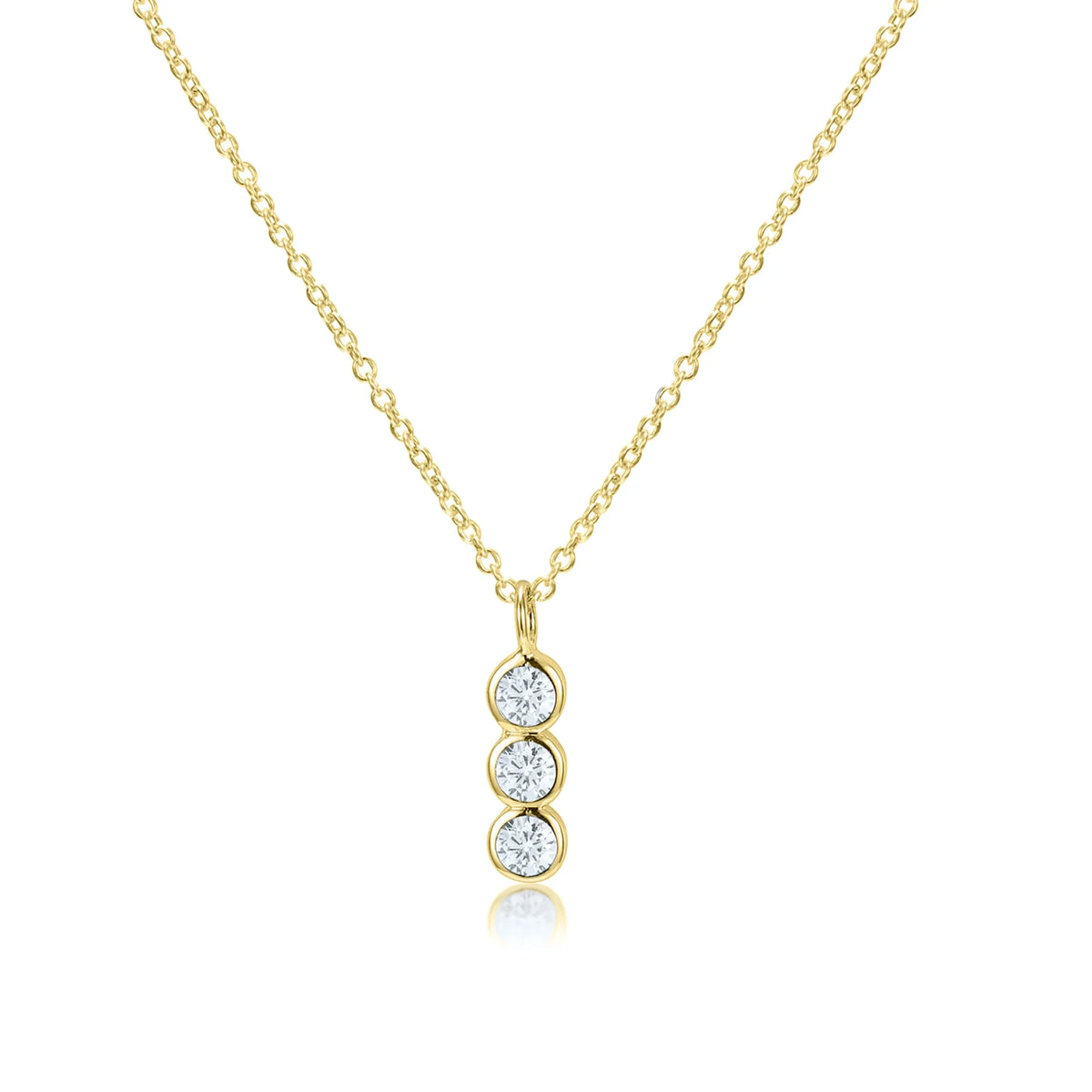 Blue Box Boutique Inc Gold Bezel Sizeet Vertical Bar Pendant Necklace for Women, Teens