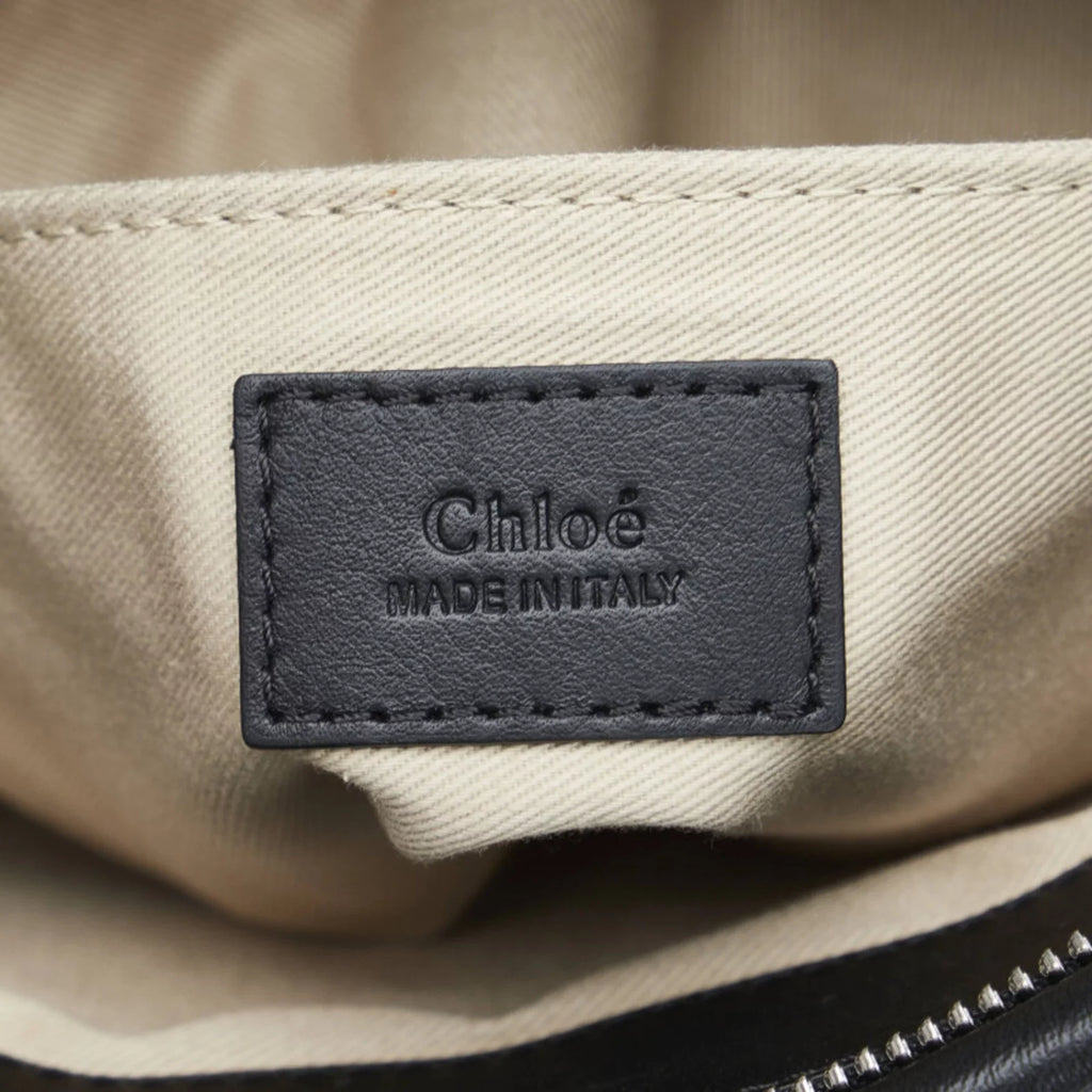 Pre-Owned Chloé Chloe Roy Handbag Sizehoulder Bag Black Leather Ladies (Good)