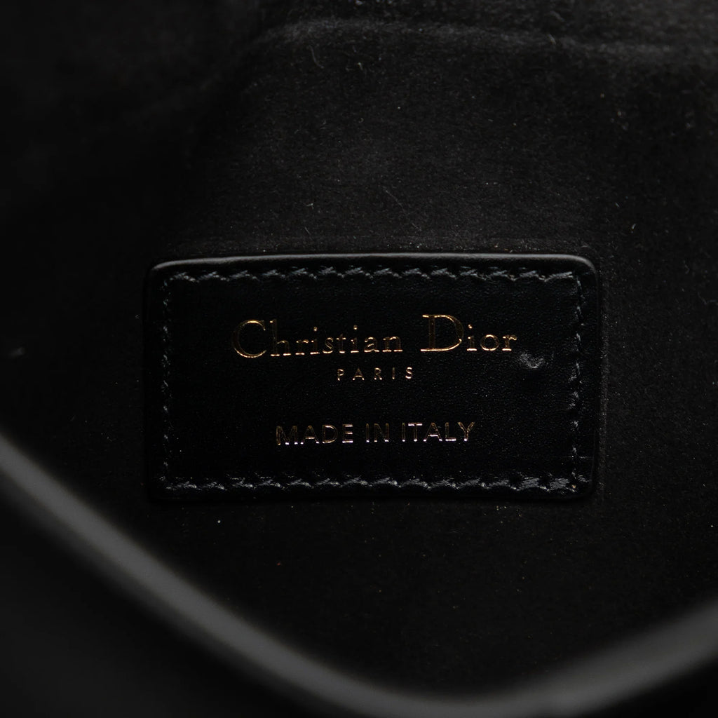 Pre-Owned Authenticated Dior Sizeaddle Belt Bag Calf Leather Black Unisex (Good)