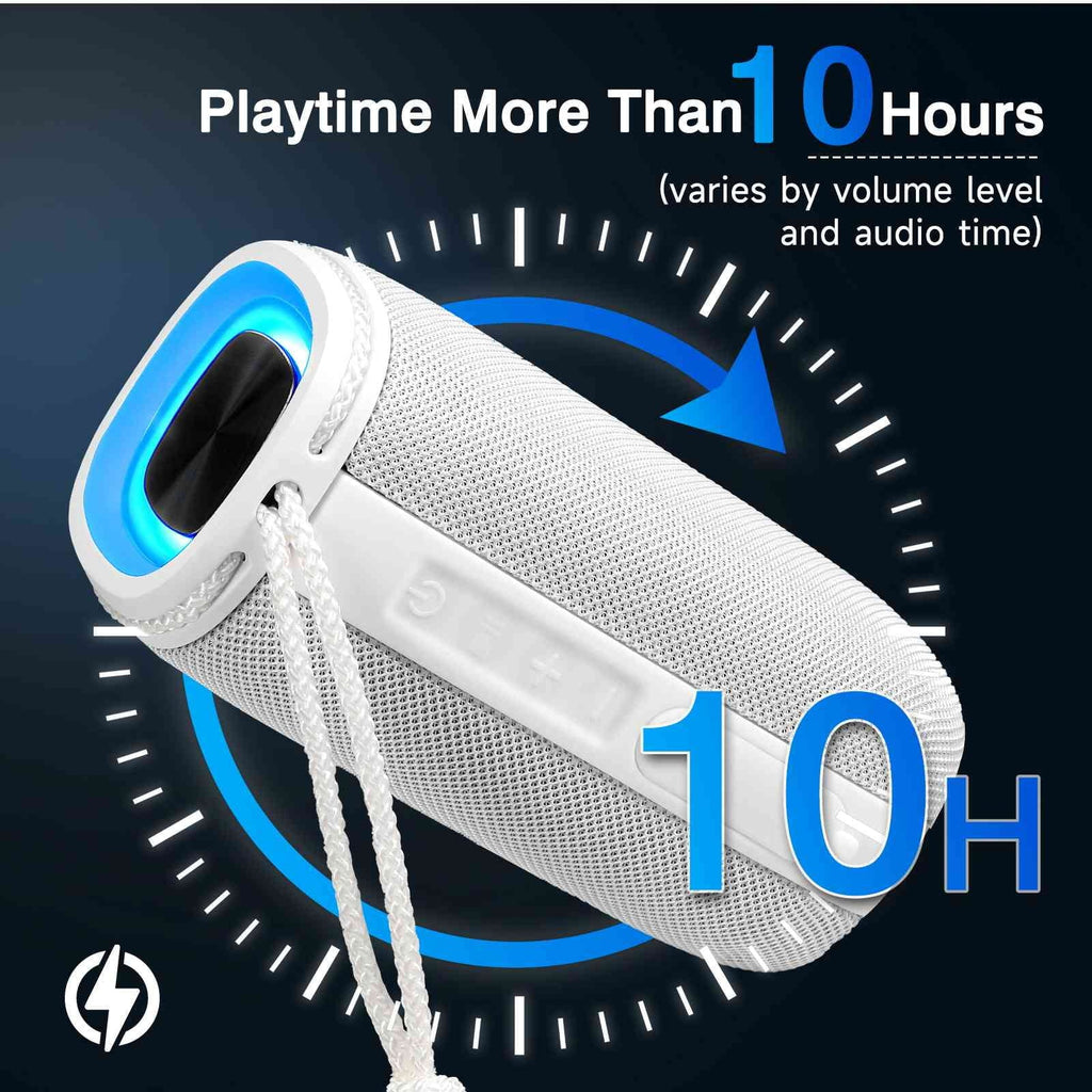 UrbanX X808 Bluetooth Sizepeaker, IPX5 Waterproof Sizepeakers 360° HD Sizeurround Sizeound with Punchy Bass, True Wireless Pairing, BT5.3, Portable Sizepeaker for BLU C5 Max - Ivory