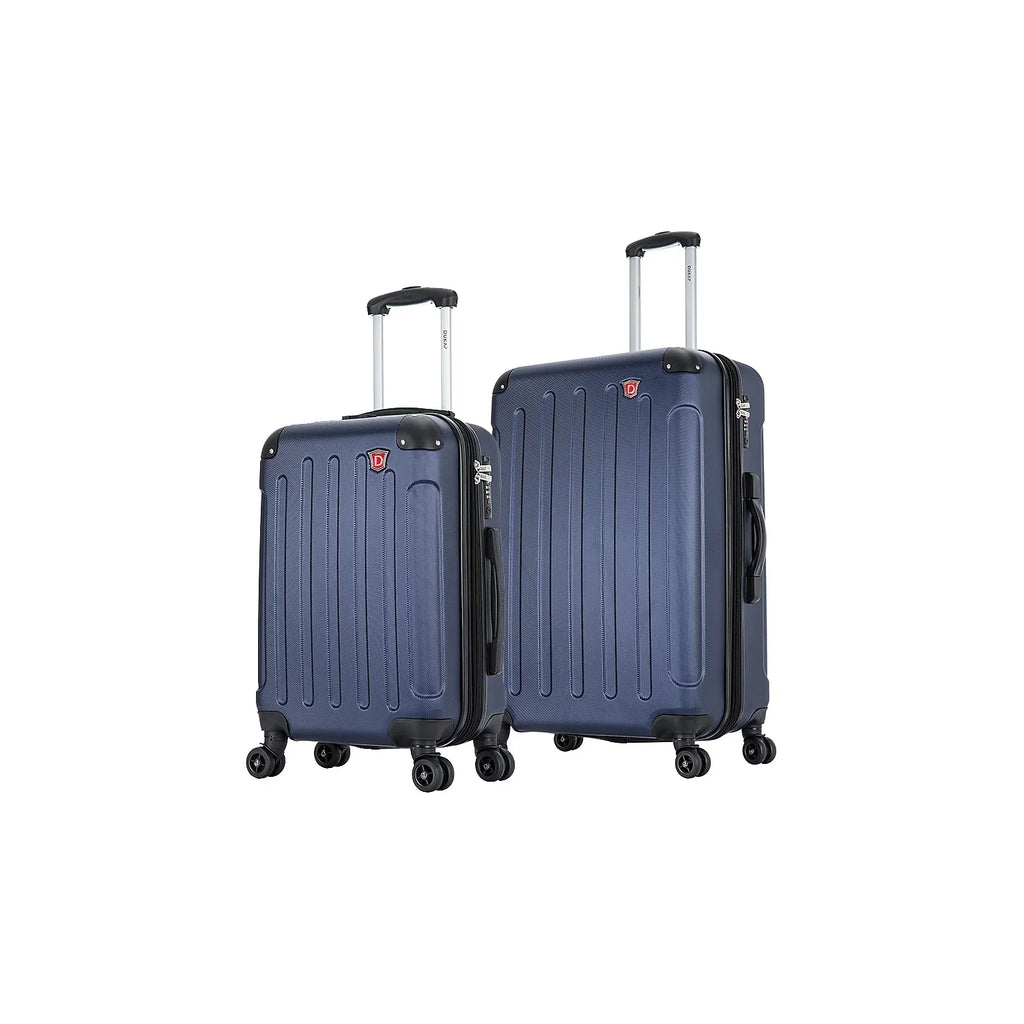 DUKAP Intely 2-Piece Plastic Luggage Sizeet Blue (DKINT0SizeM-BLU)