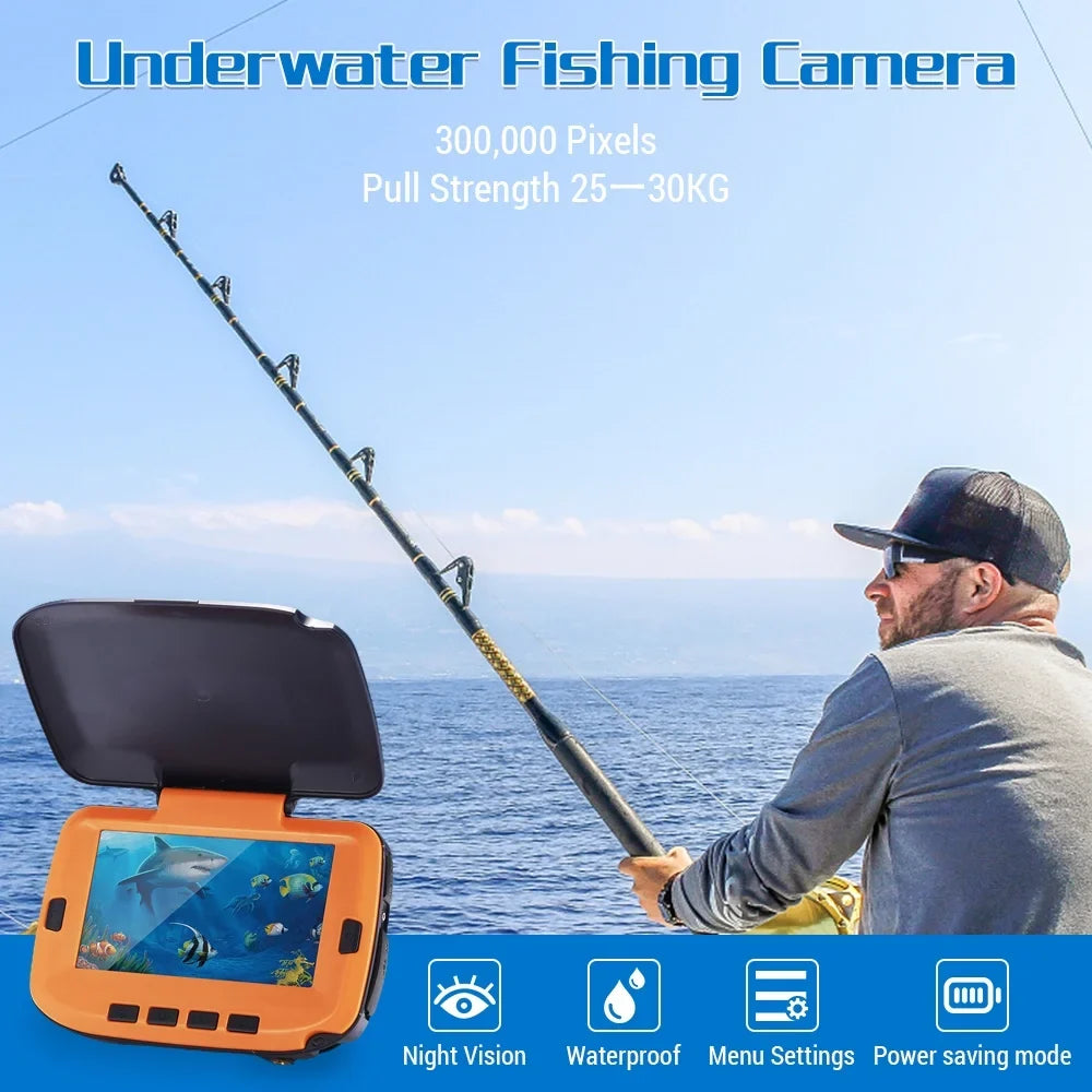 Lixada Fishing Camera Underwater with Digital LCD 4.3in 300000 Pixels 8 CSize Night Vision 120 Degree for Ice River Fishing