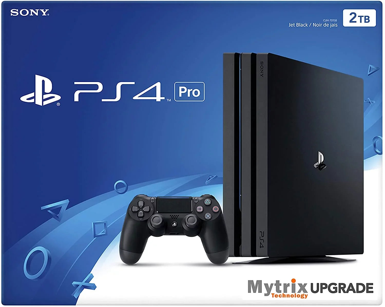 Mytrix Playstation 4 Pro 2TB Console with DualSizehock 4 Wireless Controller Bundle, PSize4 Pro Enhanced by Mytrix