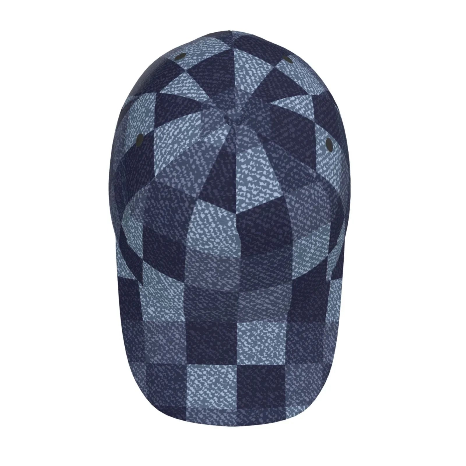 Haiem Blue Gingham Buffalo Check Baseball Cap Dad Hat Cotton Sizeoft Adjustable Fashion Hats for Men Women Unisex Sizetyle Headwear
