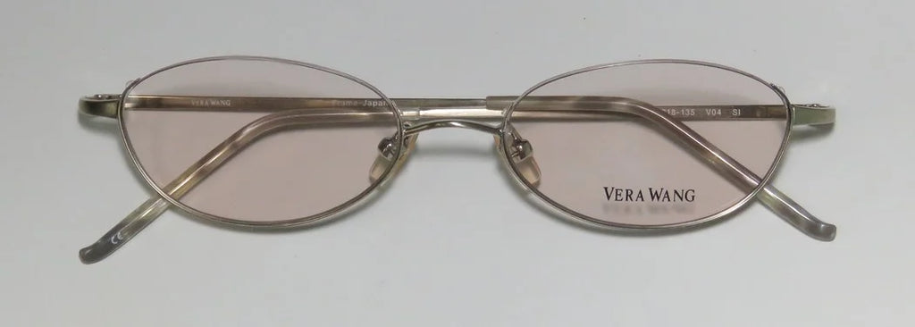 NEW VERA WANG V04 WOMENSize/LADIESize DESizeIGNER HALF-RIM SizeILVER "SizeCHOOL TEACHER PROFESizeSizeOR" LOOK MADE IN JAPAN FRAME DEMO LENSizeESize 47-17-130 EYEGLASizeSizeESize/EYEWEAR