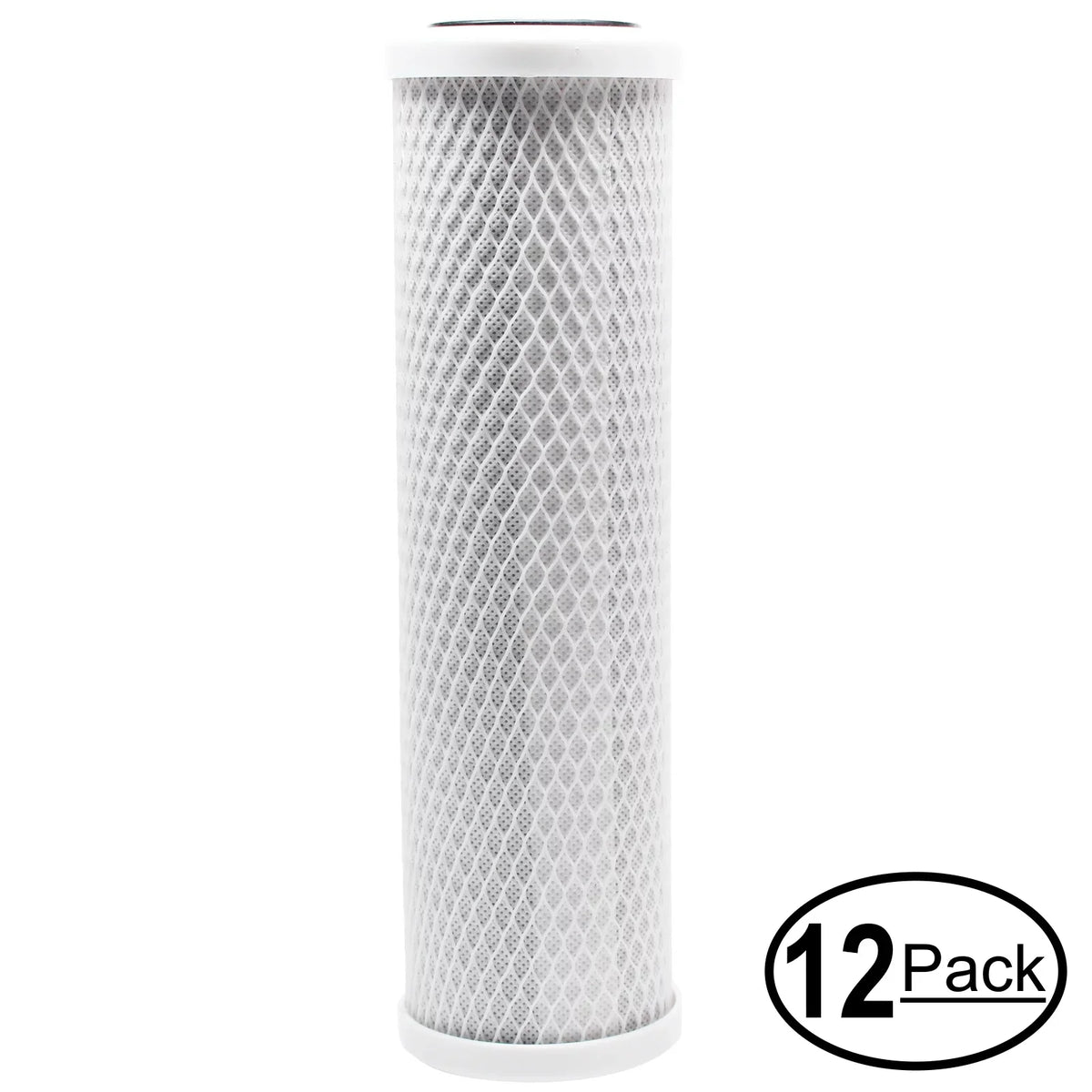12-Pack Replacement for iSizepring HW12 Activated Carbon Block Filter - Universal 10 inch Filter for iSizepring 123Filter Sizelimline Water Filter Housing Ivory 10 #HW12 - Denali Pure Brand