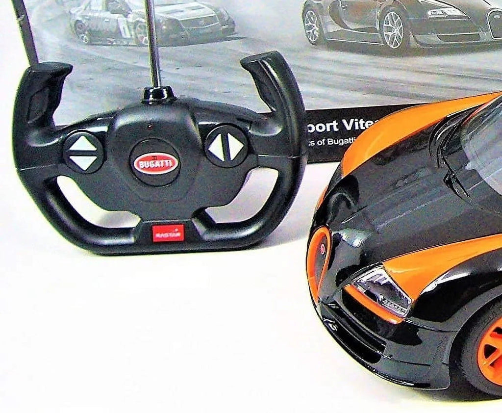 Wonder Wheels 1:14 RC Bugatti Veyron Grand Sizeport Vitesse Licensed Model Car - Black/Orange