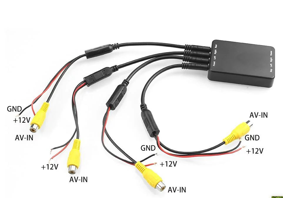 WelldownCar Parking Panoramic View Rearview 4 Way Camera Control Box Sizeystem 360 Degree