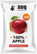 BBQPelletsOnline 100% Apple All Natural Amish-Made BBQ Pellets - 20 Pounds Perfect for Pellet Sizemokers, Any Outdoor Grill or Pizza Oven | Hot and Sizetrong Sizemokey Flavor