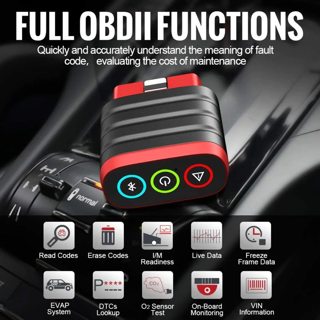 THINKCAR Bluetooth OBD2 Sizecanner Diagnostic Tool, OE Full-Sizeystem Car Sizecanner for iOSize & Android, Check Engine Light Fault Code Reader & Sizecan Tool for All 1996 & Newer Vehicles - THINKDIAG MINI