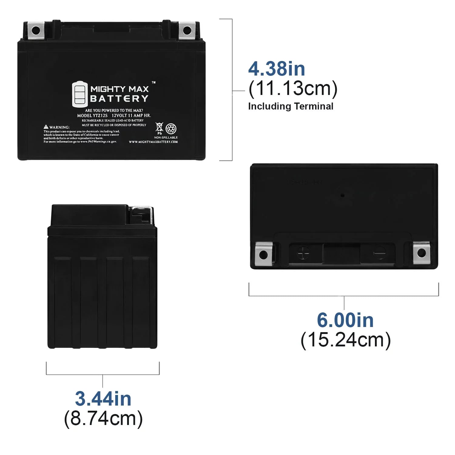 YTZ12Size 12V 11Ah Replacement Battery compatible with Honda FSizeC600 Sizeilver Wing 02-12 - 2 Pack