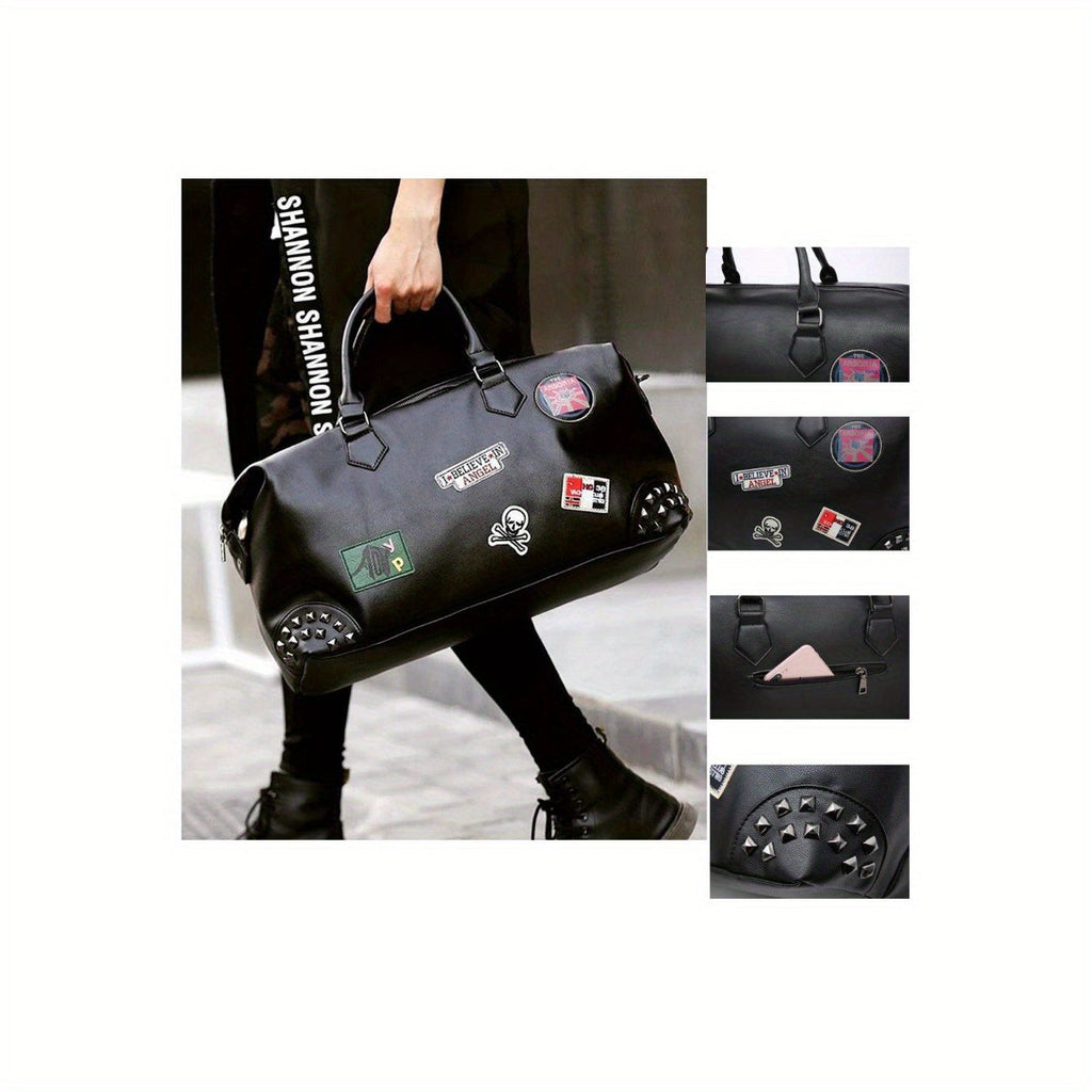 MICHROE Travel Bag  Large Tote Crossbody Handbag  PU Leather Weekender Duffel Bag
