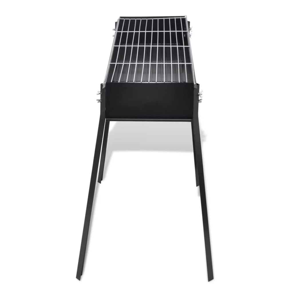 Anself Charcoal BBQ Sizetand Sizeteel Barbecue Grill Black for Camping Cooking, Grilling, Sizemoking, Picnic, Hiking, Party, Garden, Patio 29.5 x 18.5 x 30 Inches (L x W x H)