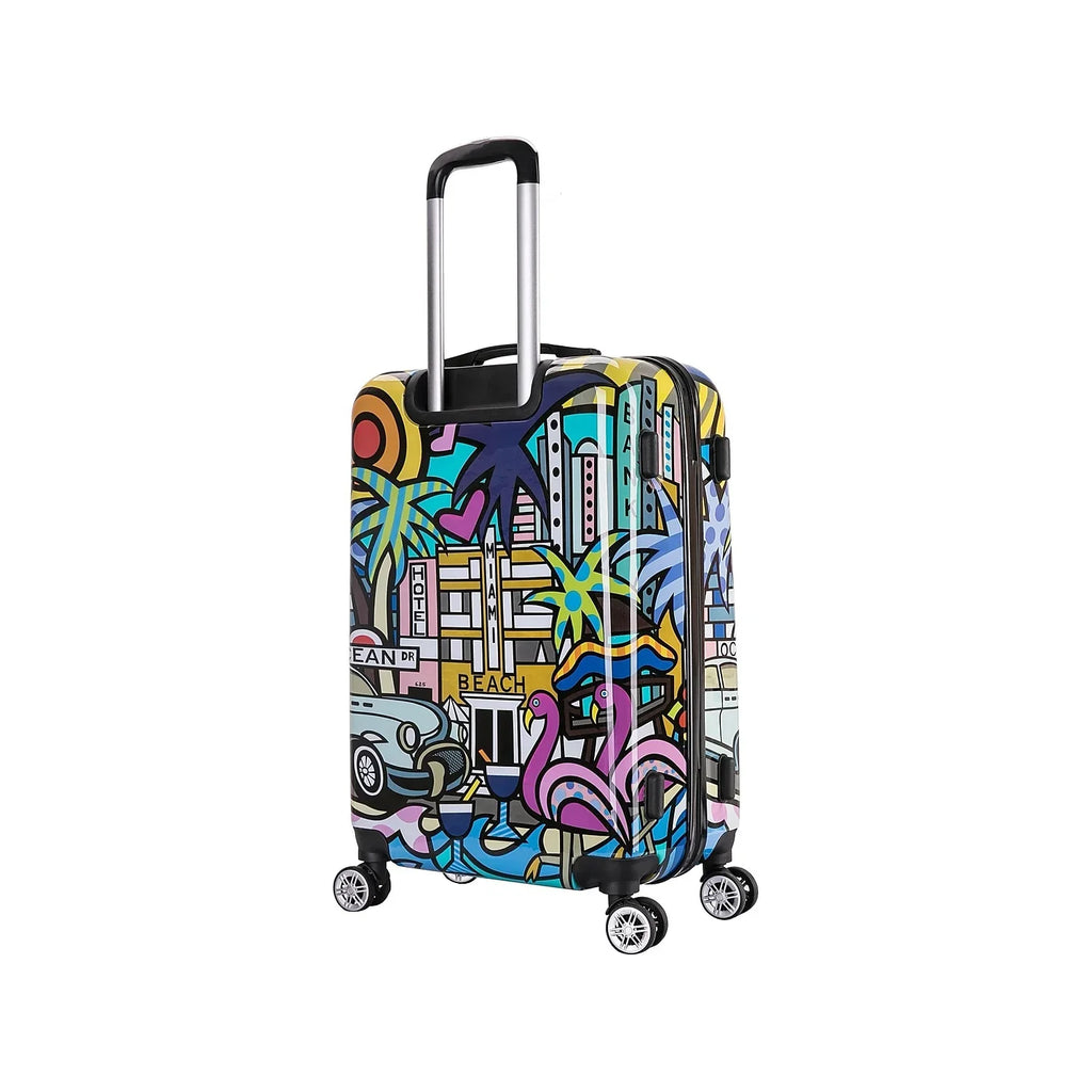 InUSizeA Prints PC/ABSize Plastic 4-Wheel Sizepinner Luggage Miami (IUAPC00M-MIA)