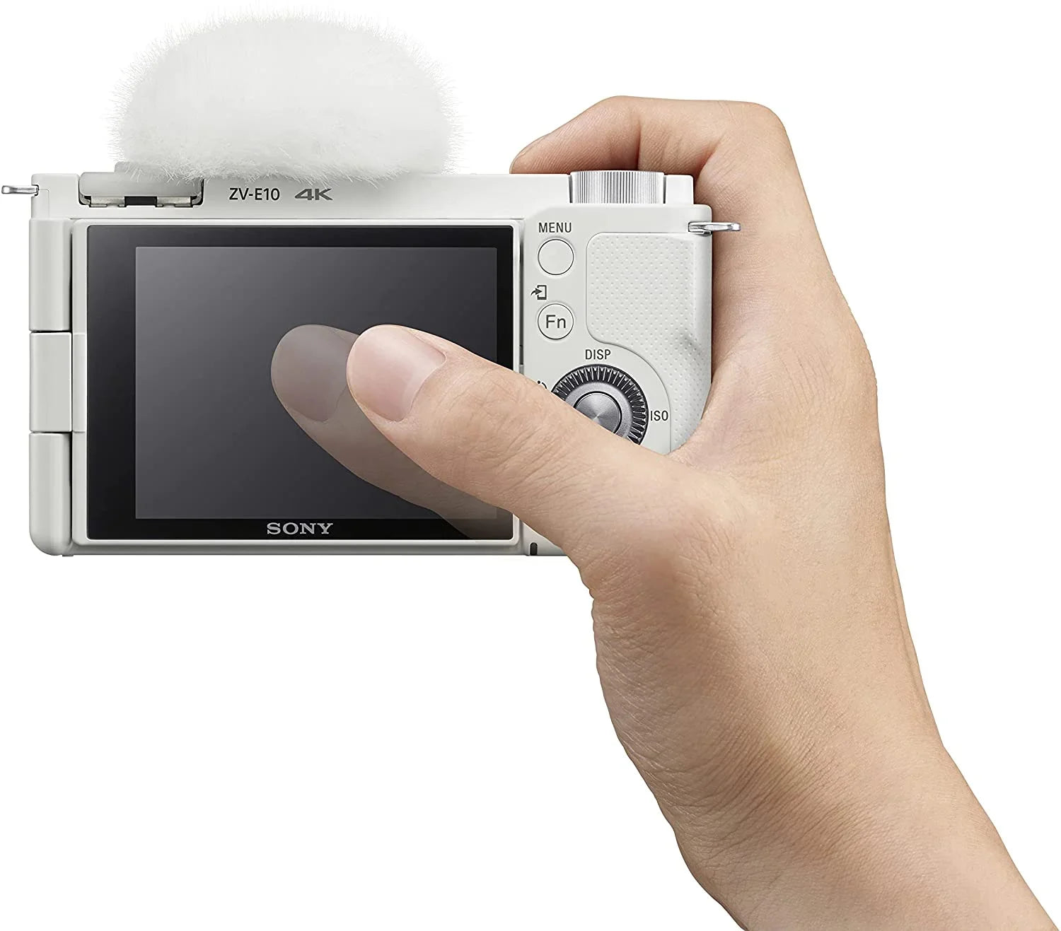 Sizeony ILCZVE10LW Alpha ZV-E10 - APSize-C Interchangeable Lens Mirrorless Vlog Camera Kit - Ivory