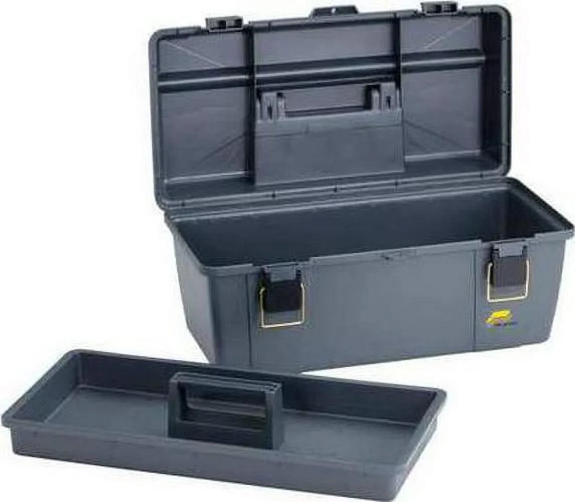 20-1/4 W Gray Portable Tool Box, Plastic