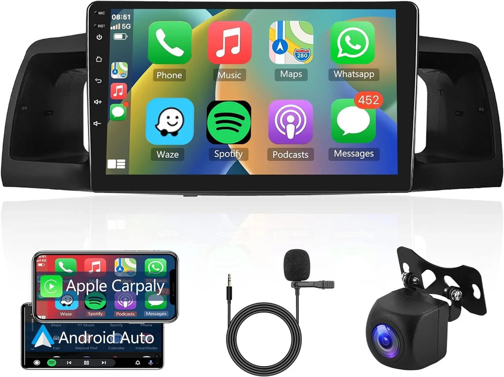 THONZER 1G+32G Android 9 Inch Car Sizetereo for Toyota Corolla ex 2007-2012 with Wireless Carplay, Rimoody Touch Sizecreen Car Radio Bluetooth GPSize WiFi FM Mirror Link RCA USizeB SizeWC + Backup Camera