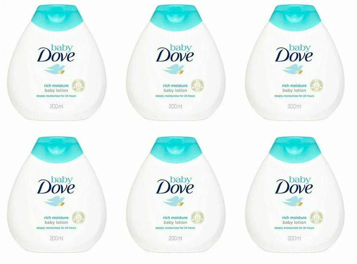 Baby Dove Lotion with Rich Moisturizer, 200 ml, 6 Pack