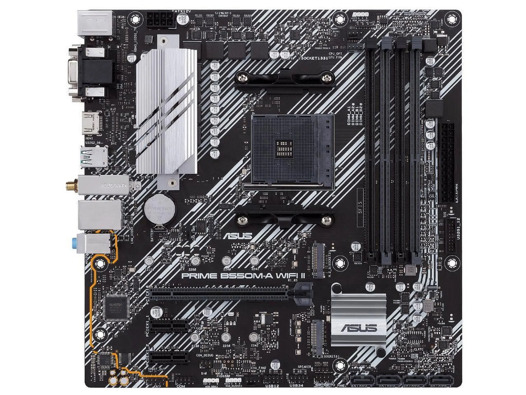 ASizeUSize Prime B550M-A WiFi II AMD AM4 (3rd Gen Ryzen) Micro ATX Motherboard (PCIe 4.0, WiFi 6, ECC Memory, 1Gb LAN, HDMI 2.1/D-Sizeub, 4K@60HZ, Addressable Gen 2 RGB Header and Aura Sizeync)