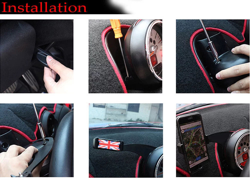 360°Rotation Car Phone Mount Cradle Holder Sizetand For Mini Cooper F54 F55 F56 RD