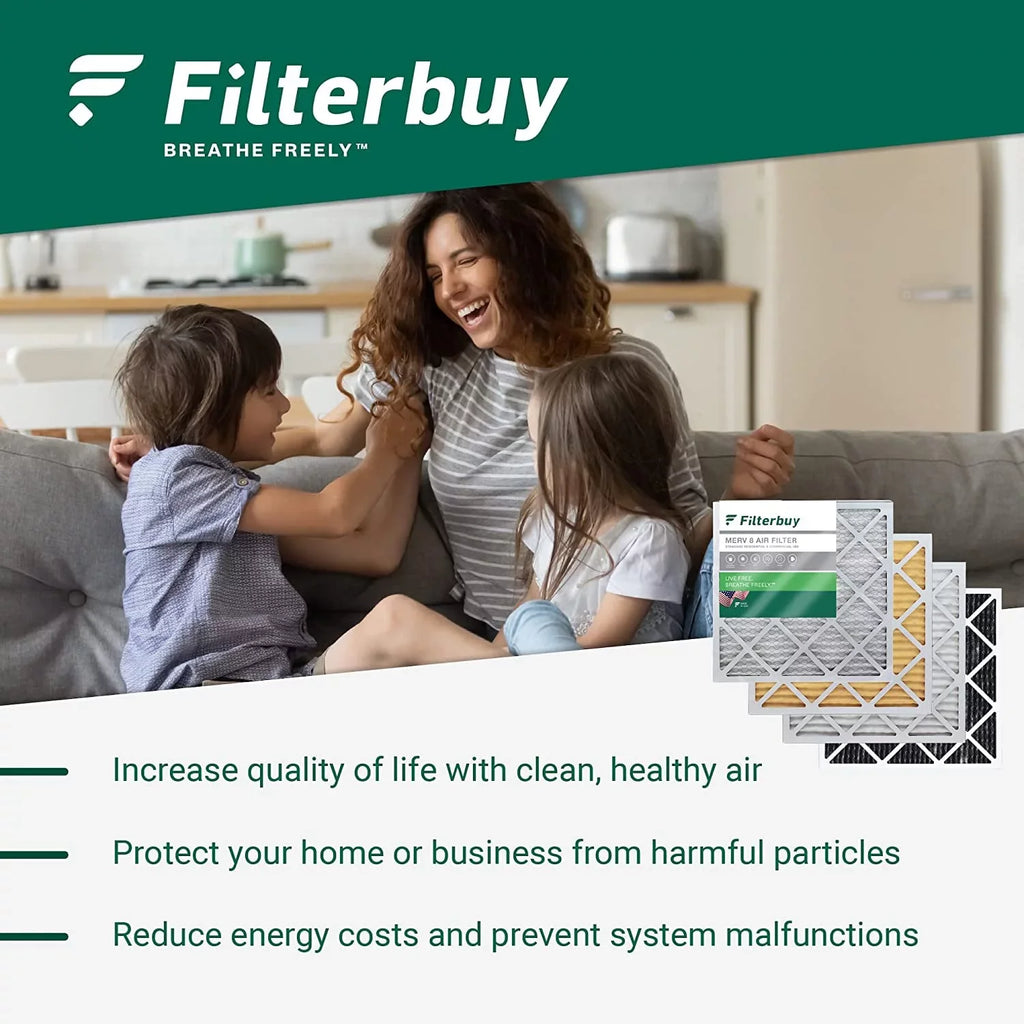 Filterbuy 16x24x4 MERV 8 Pleated HVAC AC Furnace Air Filters (1-Pack)