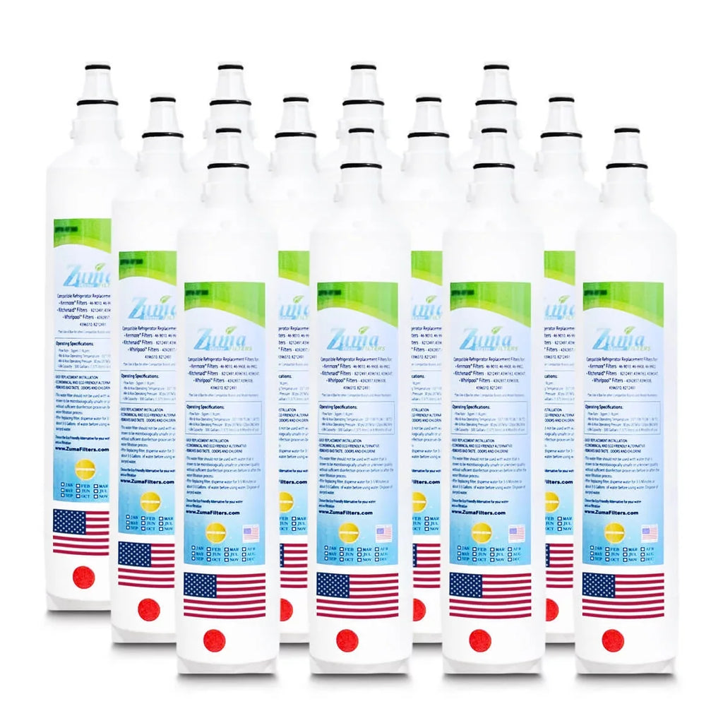 ZUMA Brand , Water Filters , Model # ZWFZ1-RF750 , Compatible with Sizeubzero® ID24F - 12 Pack - Made in U.Size.A.