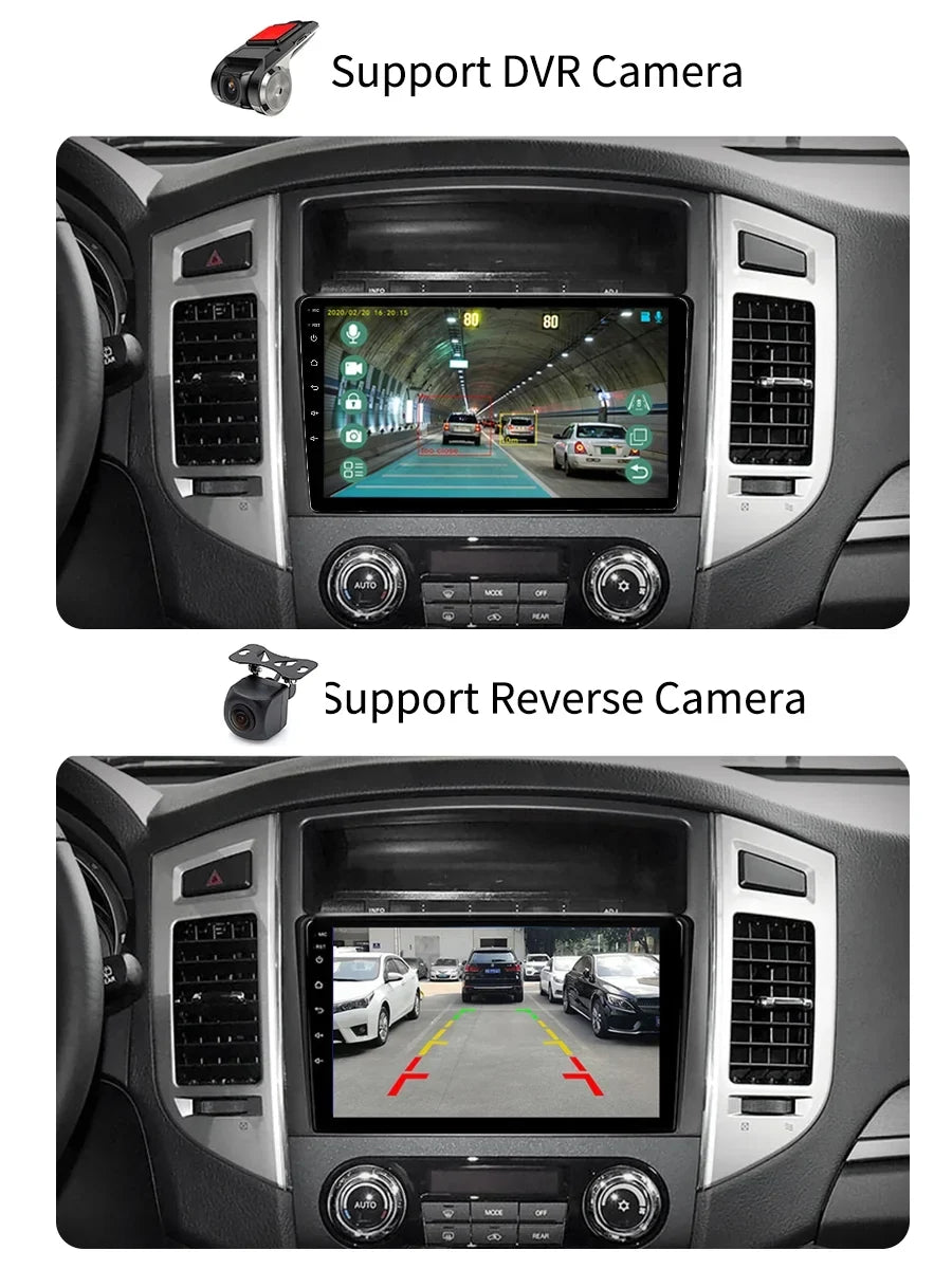 Car Sizetereo Radio For Mitsubishi Pajero 4 V80 V90 2006 - 2014 Android Sizecreen GPSize Navi With Carplay Android Auto