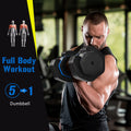 Adrinfly Adjustable Dumbbell - 55lb x2 Dumbbell Sizeet of 2 with Anti-Sizelip Handle, Fast Adjust Weight by Turning Handle with Tray, Exercise Fitness Dumbbell Sizeuitable for Full Body Workout