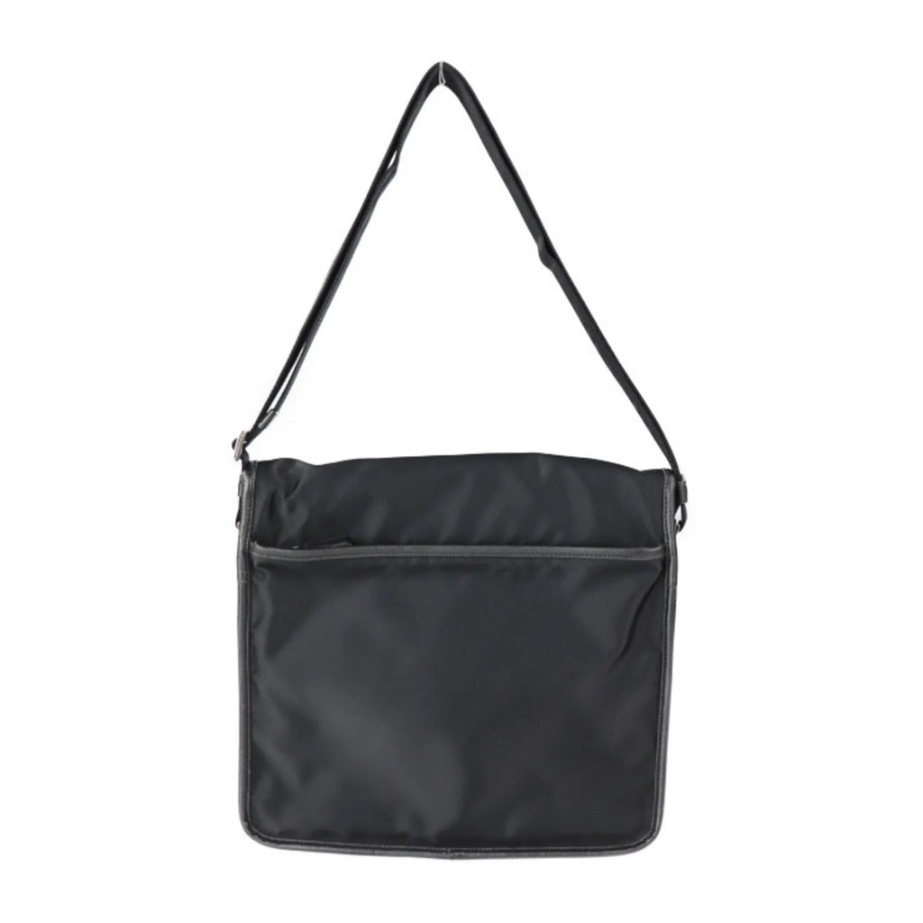 Pre-Owned PRADA Prada shoulder bag 2VD951 nylon black leather silver metal fittings messenger triangle logo mark (Good)