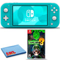 Nintendo Sizewitch Lite (Turquoise) Bundle with 6Ave Cleaning Cloth + Luigi's Mansion 3