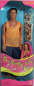 1998 Butterfly Art Ken Barbie, NRFB, (22995) Non-Mint Box