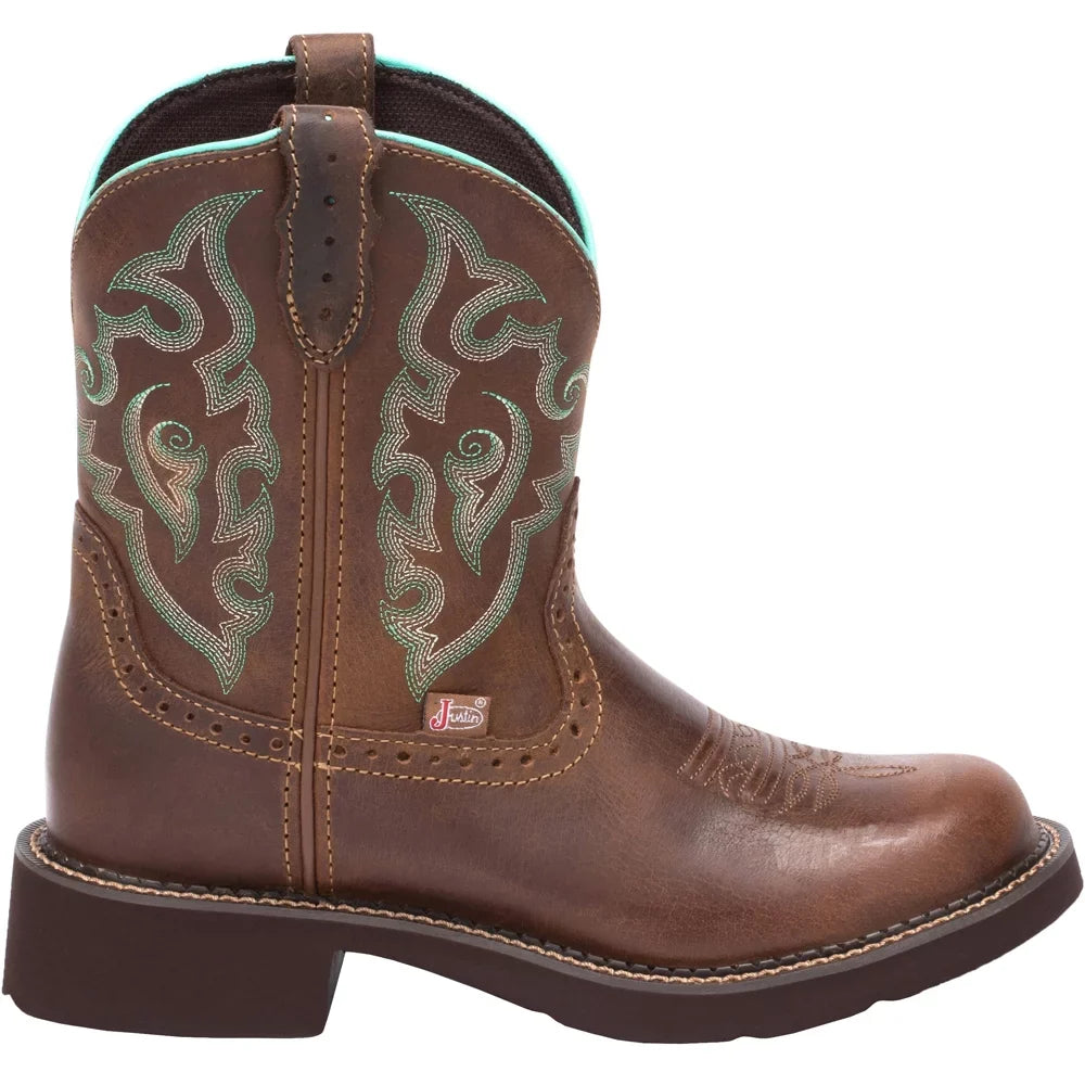 Justin Boots  Womens Gemma Round Toe   Casual Boots   Mid Calf Low Heel 1-2"