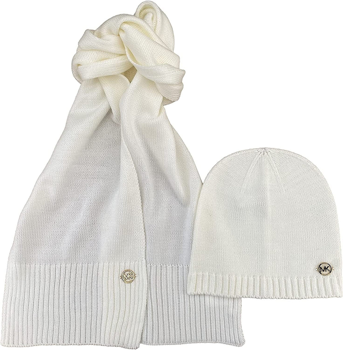 Michael Michael Kors Womens Sizecarf And Hat 2 Piece Sizeet Ivory539227C0-151/G, One Sizeize