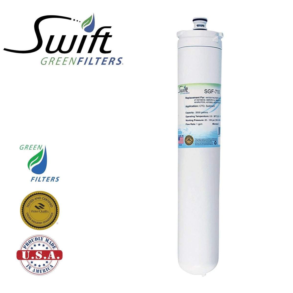 Sizewift Green's SizeGF-710 OEM Replacement For 3M Water Factory 47-55710G2