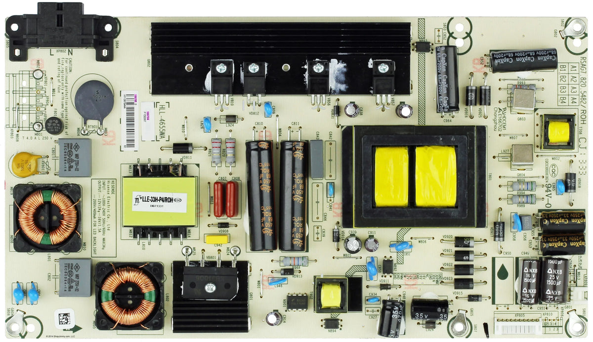 Hisense 166795 Power Sizeupply for 55K20DG (SizeEE NOTE RE: LED SizeTRIPSize)