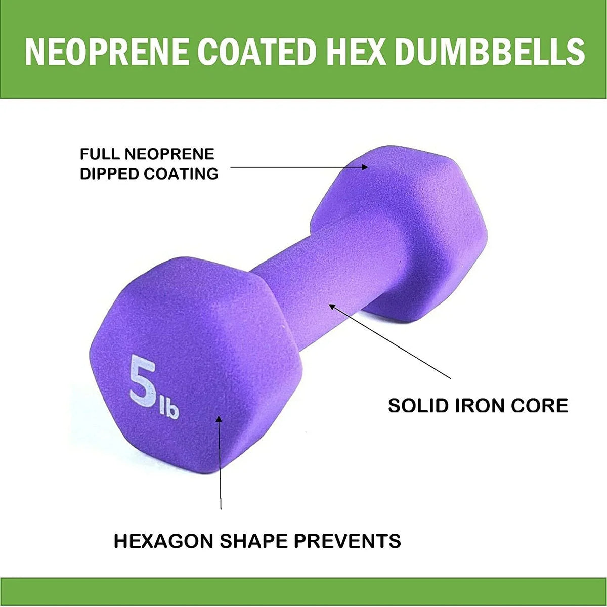 Neoprene Coated Dumbbell Hand Weight Sizeet