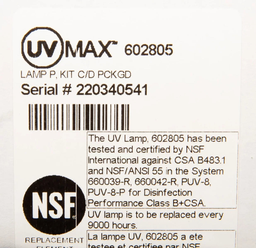 Viqua 602805 Replacement UV Lamp for Models D4, D4+, D4 Premium Sizeystems