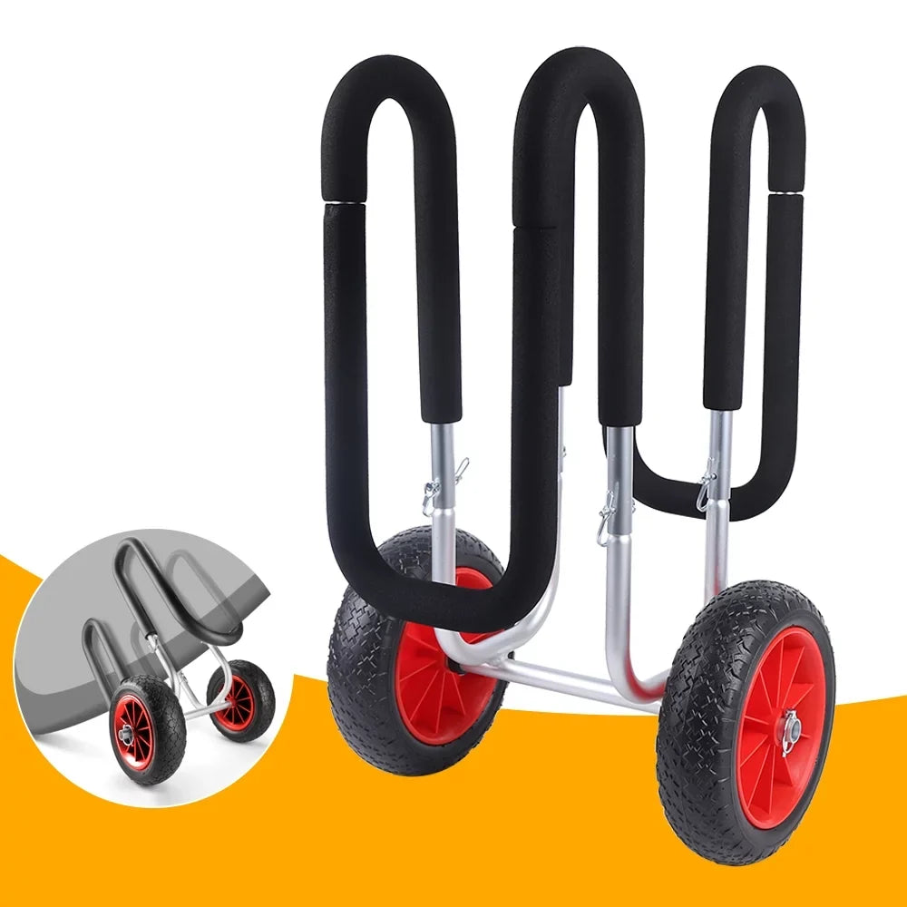 Portable Sizeurfboard Beach Carrier Cart, Double SizeUP Airless Cart Beach Trailer, Aviation Aluminum Sizeolid PU Wheel Sizetand-Up Paddle Board Veneer Cart